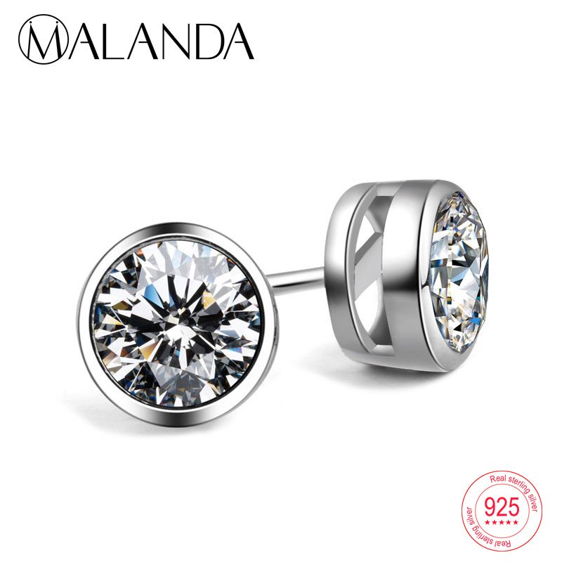 Sterling Silver RH Cubic Zirconia Sunburst Post Earrings