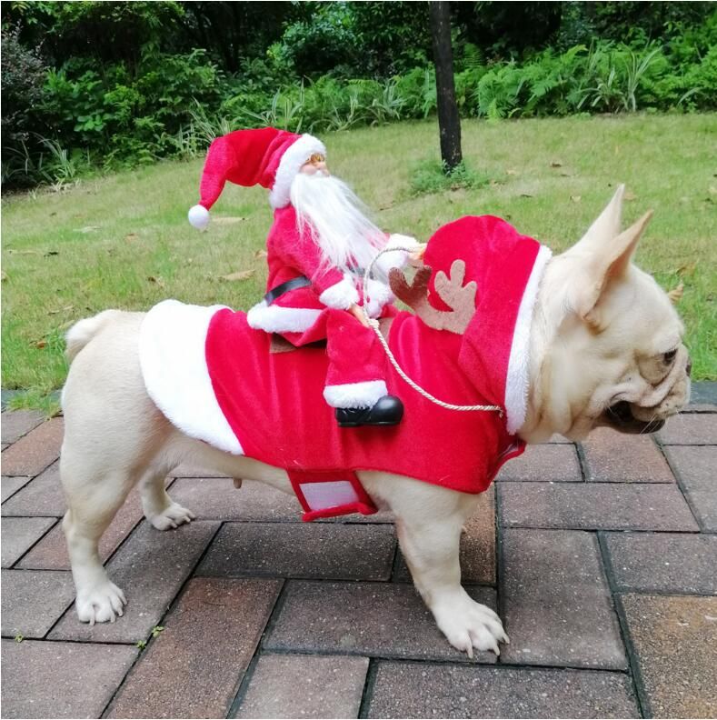 Santa que se ejecuta para perros Navidad del de perrito, de la ropa