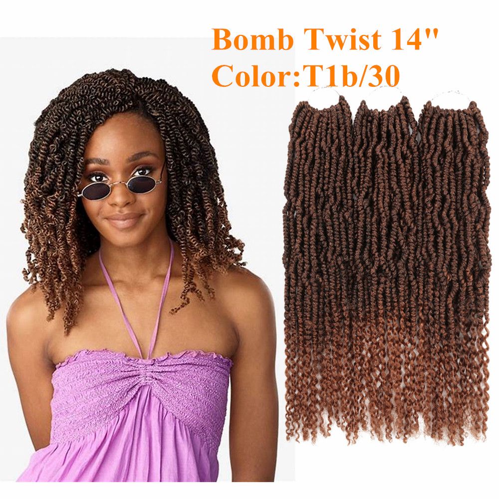 2019 24 Strands Nubian Twists Crochet Braids Ombre Synthetic