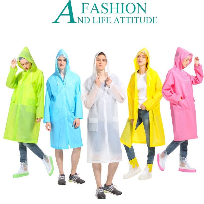 Impermeable para para la lluvia para hombre Puro Sólido helado Mate impermeables