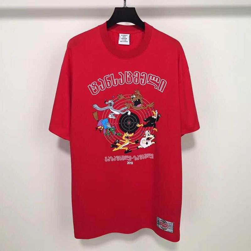vetements red t shirt