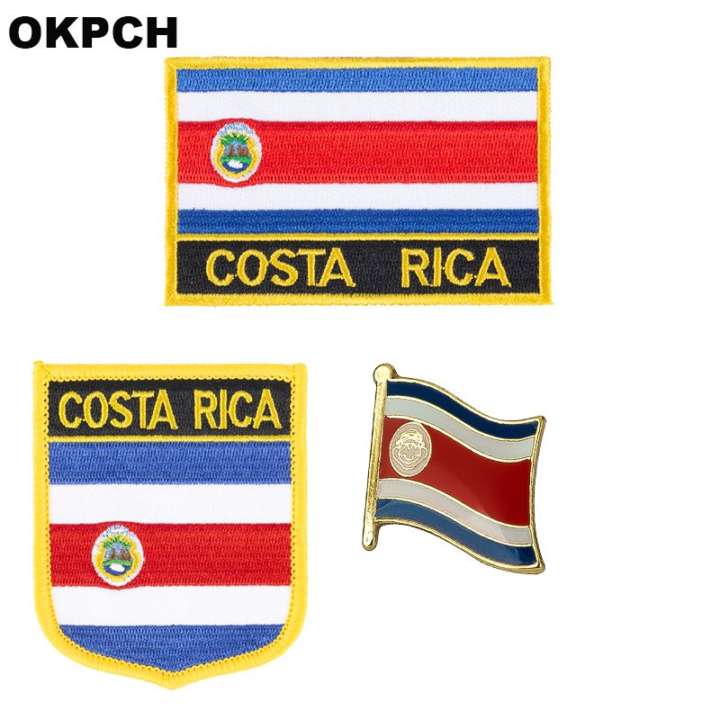 2020 Costa Rica Flag Patch Badge A Set Patches For Clothing DIY