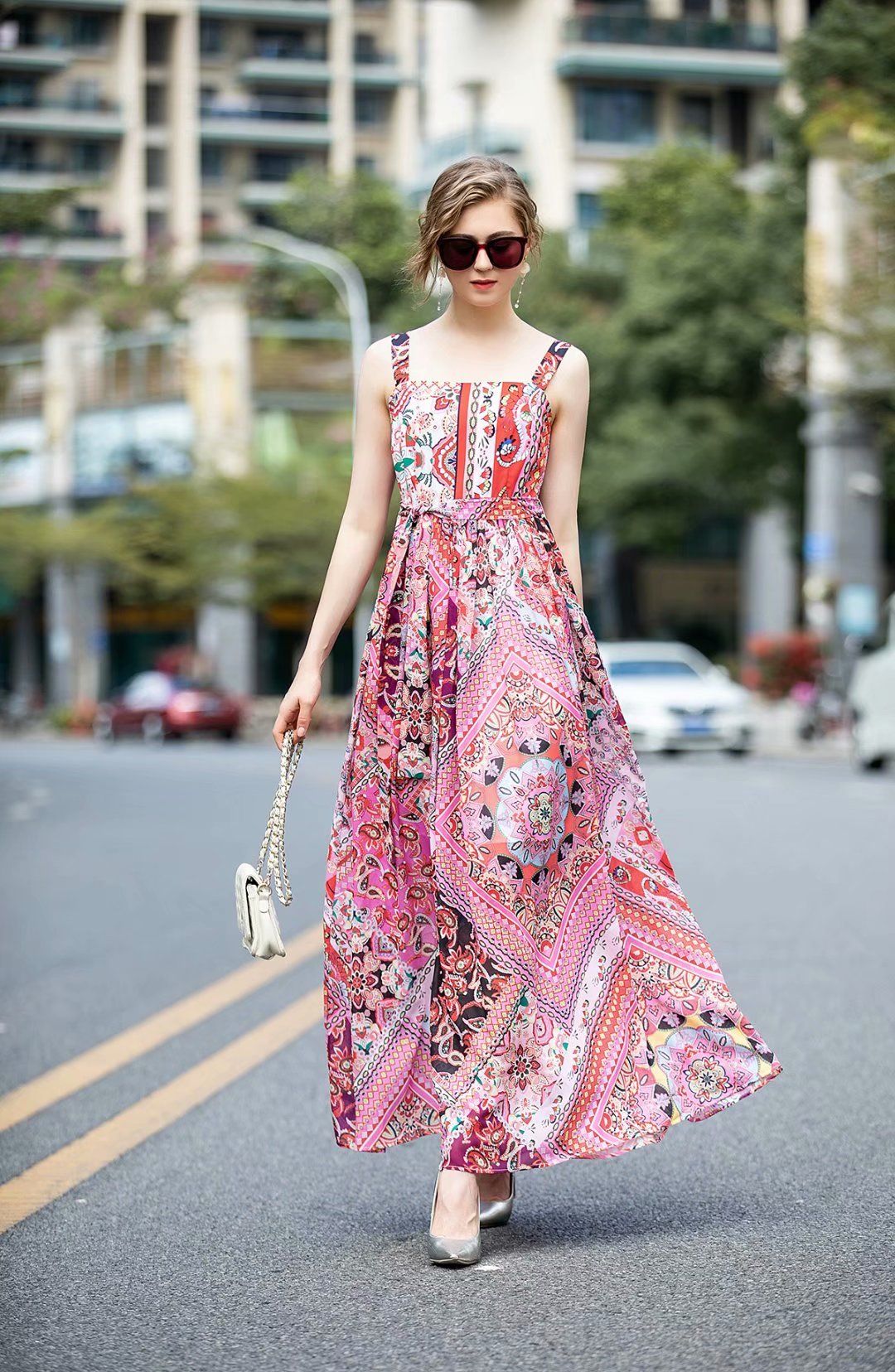 Womens Casual Dresses,Ladys Beauty Printing Dress,Nice Summer Long ...