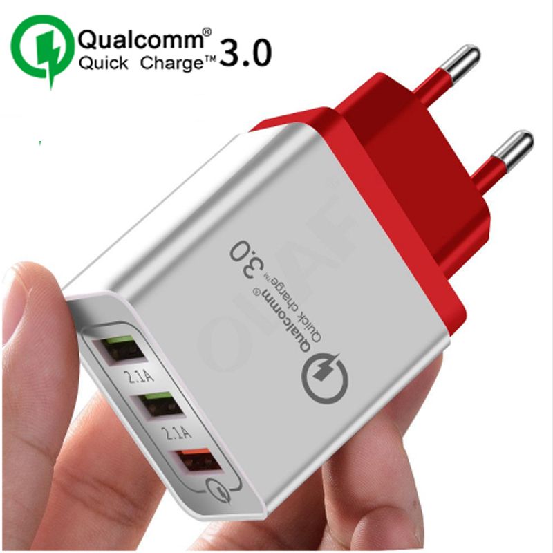 3 Ports Qc 3 0 Power Adapter Fast Charging Quick Charge 3 0 Home