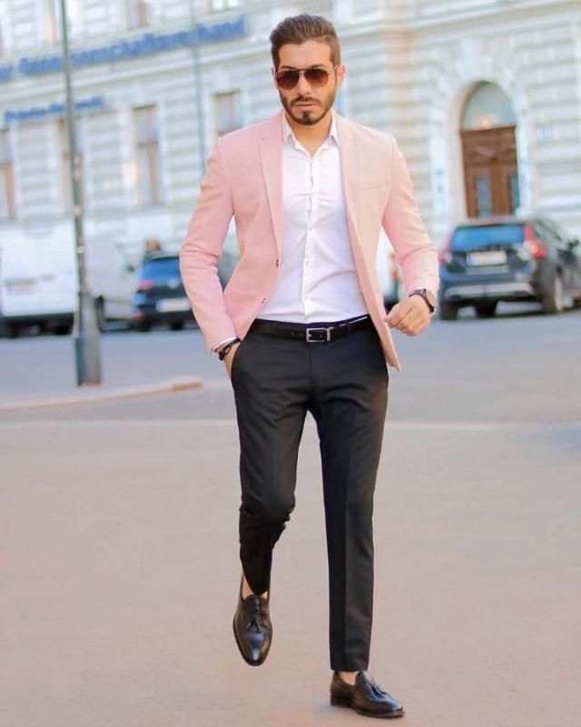 mens pink blazer