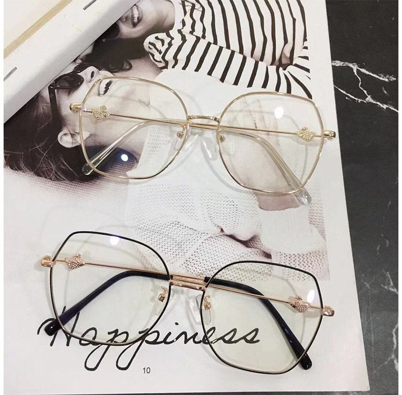 personaje taller definido 2019 Gafas con lentes transparentes Marco de anteojos de metal Gran tamaño  Diseñador clásico Anteojos Gafas vintage Mujer Gafas de señora Gafas lisas