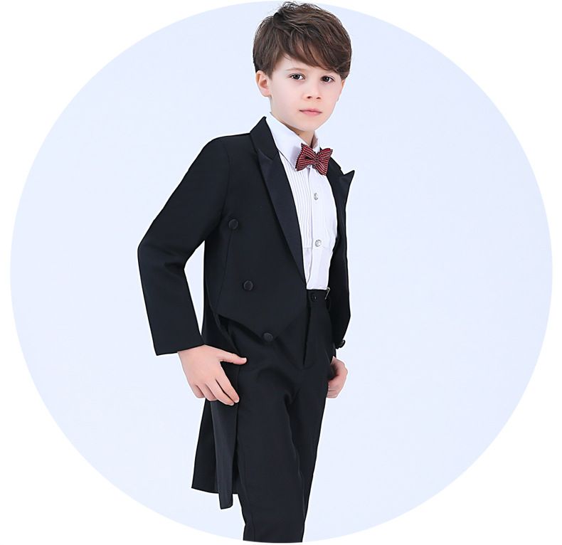 Boys Grey Wedding Suits Children Gray Party Prom Suit Communion in 3 PC or 5 PC