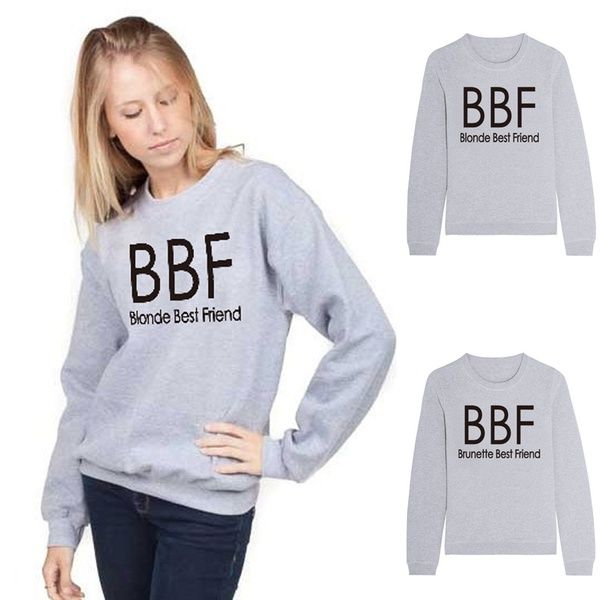 bff blonde and brunette sweatshirts