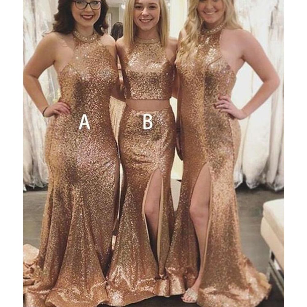 Maid of honor gold dress Clearance