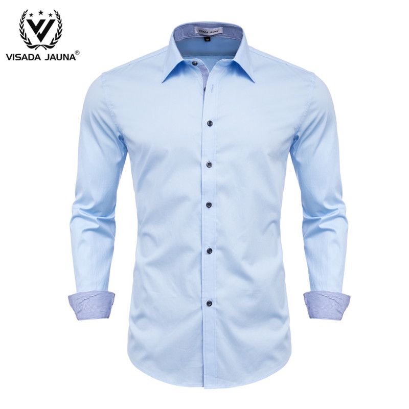 2020 Korean Shirt Men Dress Shirts Black Casual Clothing Fashion