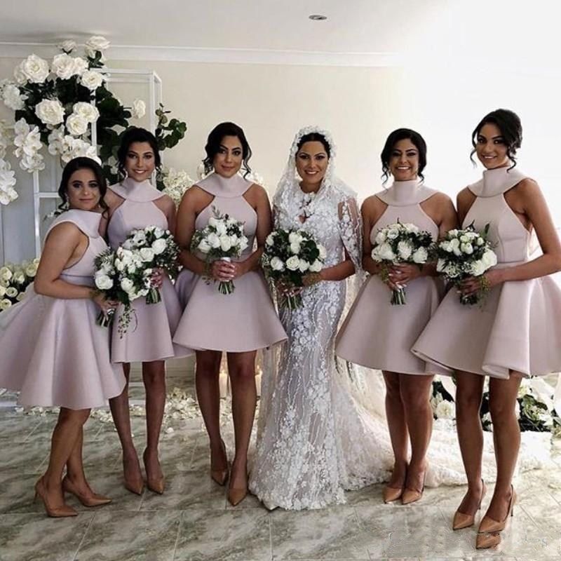 pink puffy bridesmaid dresses
