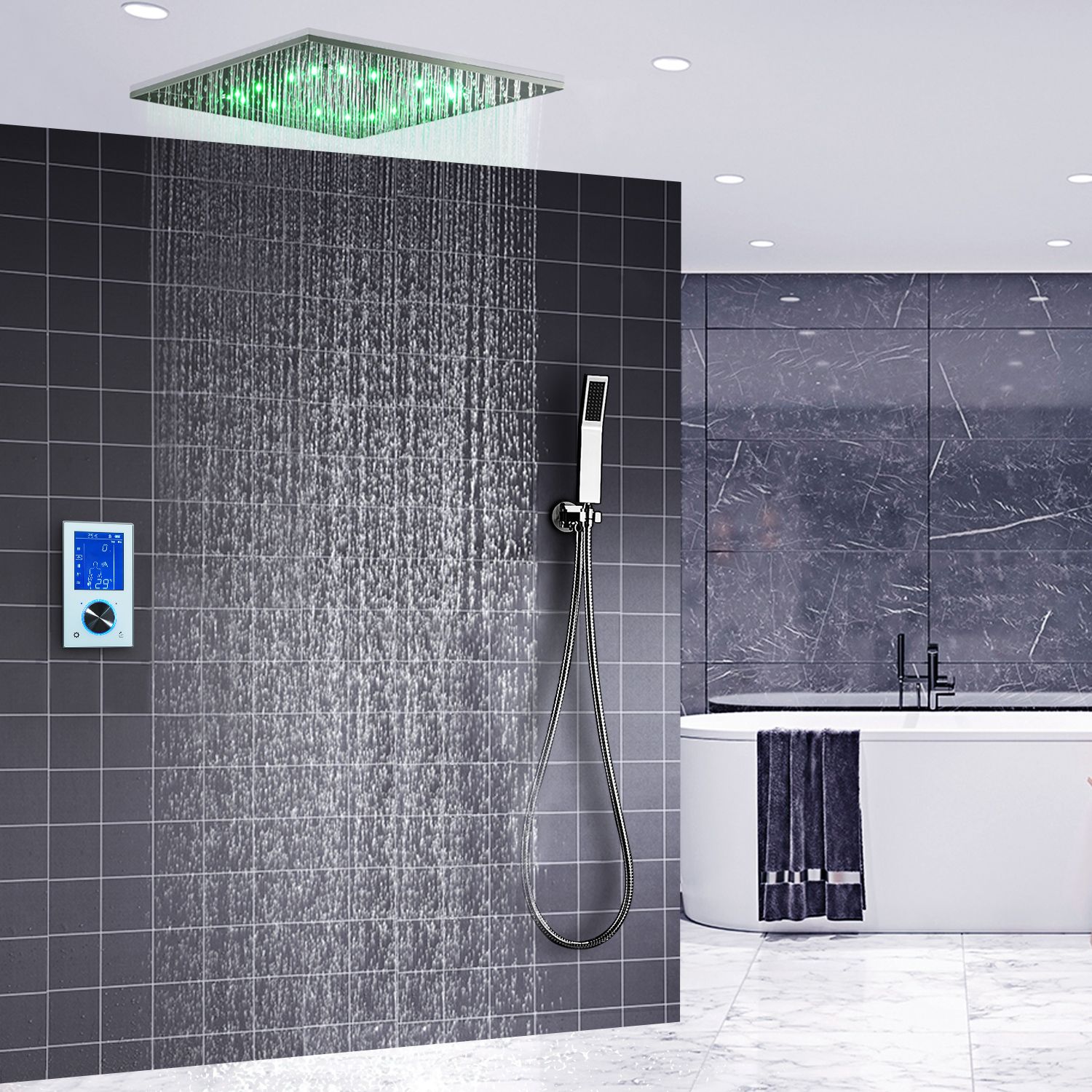 Buy Dropship Products Of Bathroom 3 Ways Shower Sets Intelligent LCD