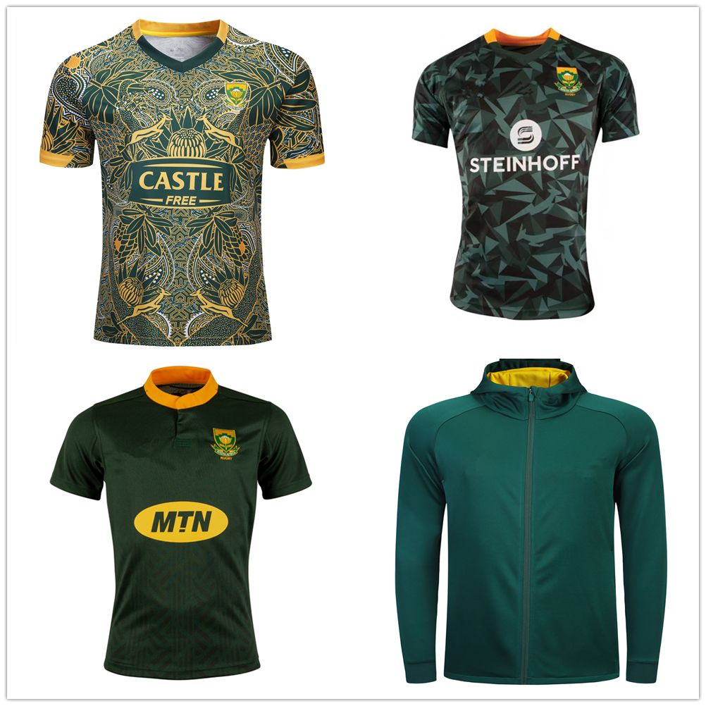 Copa Mundial de algodón Jersey Camiseta gráfica Regalo para un Amigo Away-S YINTE 2020 Sudáfrica Springbok Rugby 7S Jerseys y Fuera de casa Formación Competencia Jersey 