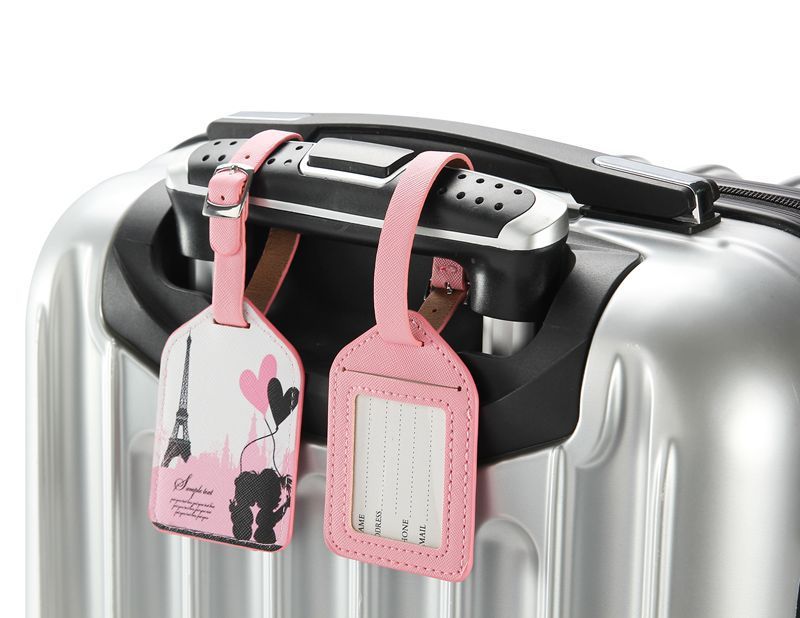 Vodka For Dog People Leather Luggage Tag Travel ID Label For Baggage Suitcase
