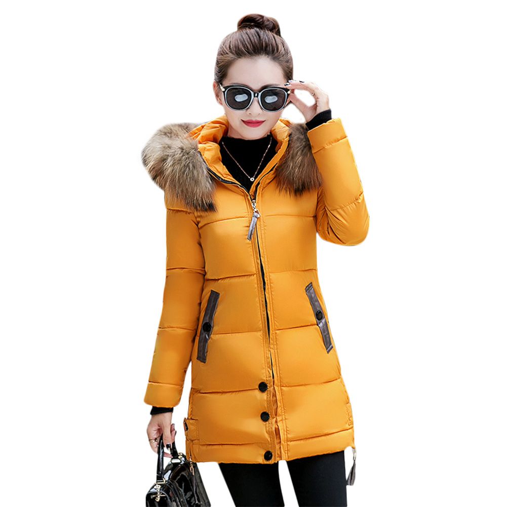 winter puffer coat with fur hood