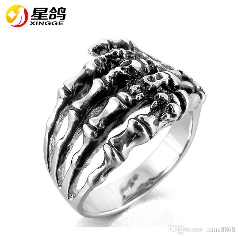 onyx skull ring