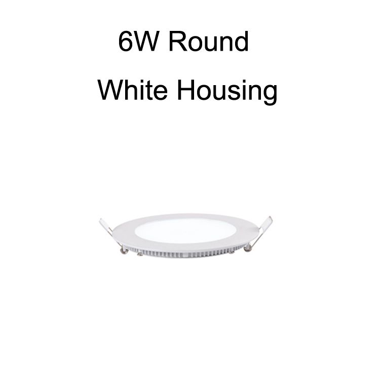 6W Round White Housing