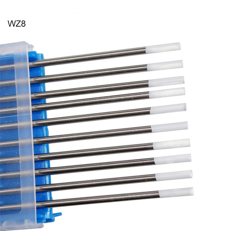 10Pcs WZ8 3.2mm Blanco Electrodo de Tungsteno Varilla Zirconium aguja para la soldadura de arco