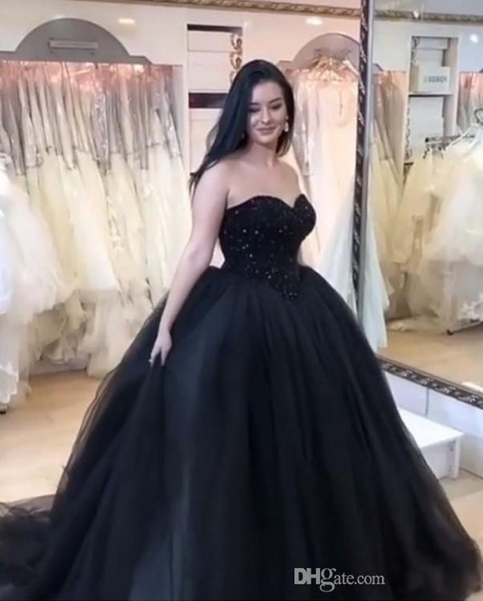 vestido de debutante preto longo