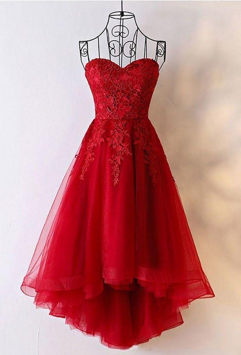 red lace occasion dress