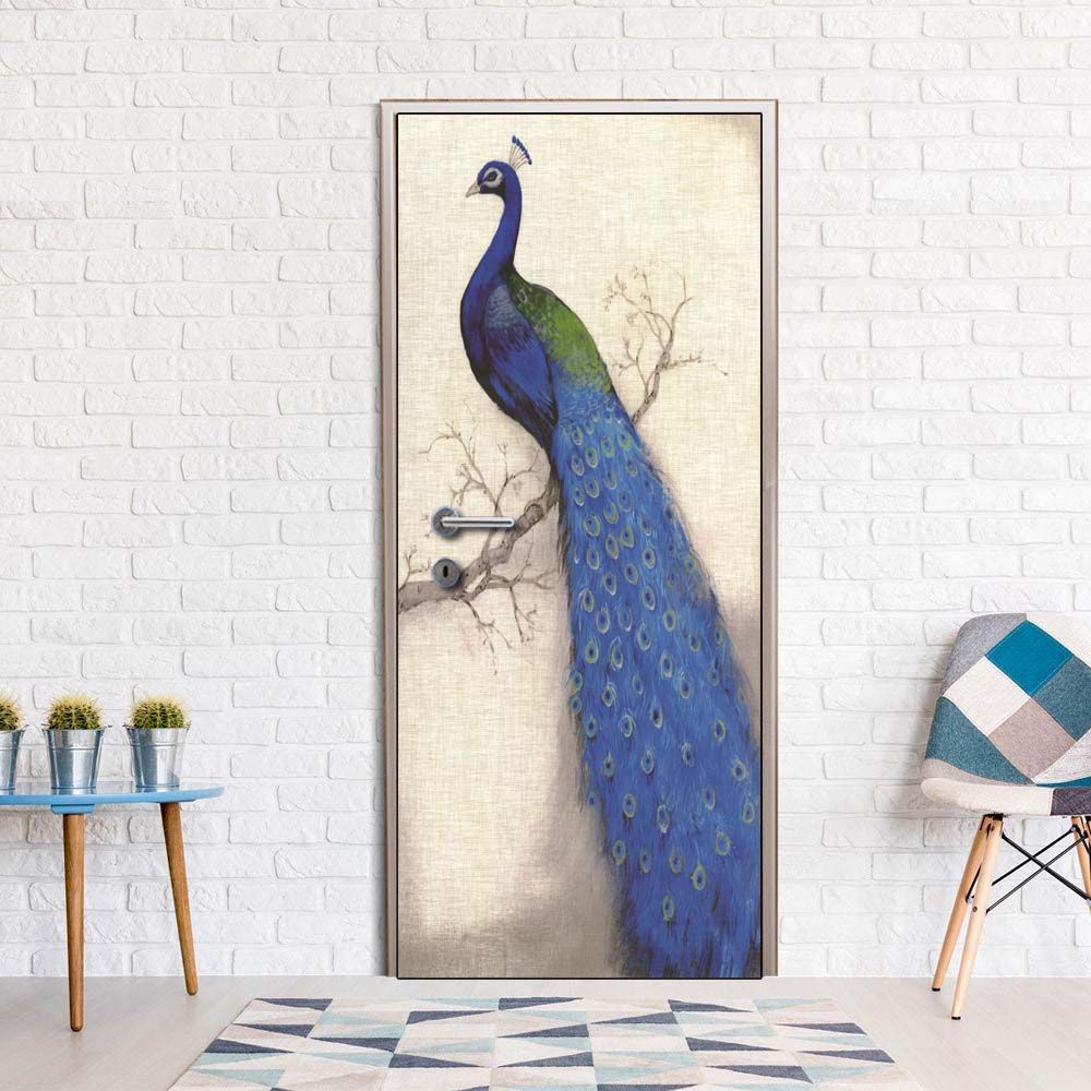 Satin Al Diy Kapi Sticker Cin Tarzi Tavuskusu Boyama Kapi