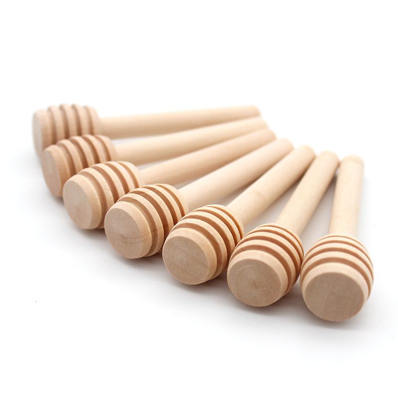 Mini Wooden Honey Stick Honey Dippers 8cm Long Party Supply Spoon Stick