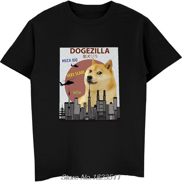 Dogezilla T-ShirtFunny DOGE MEME Shiba Inu Dog Shirt Vintage Men Gift Tee