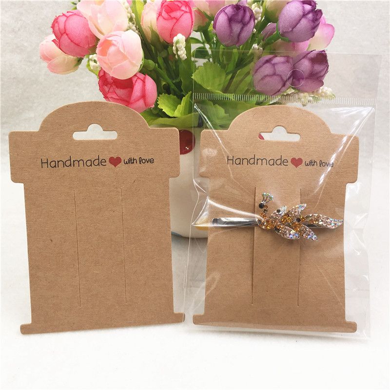 11x8cm Craft Hair Clip Cards For Packing Hairpin Jewelry Display Cards