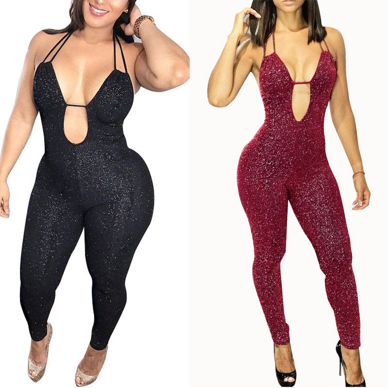 glitter bodycon jumpsuit