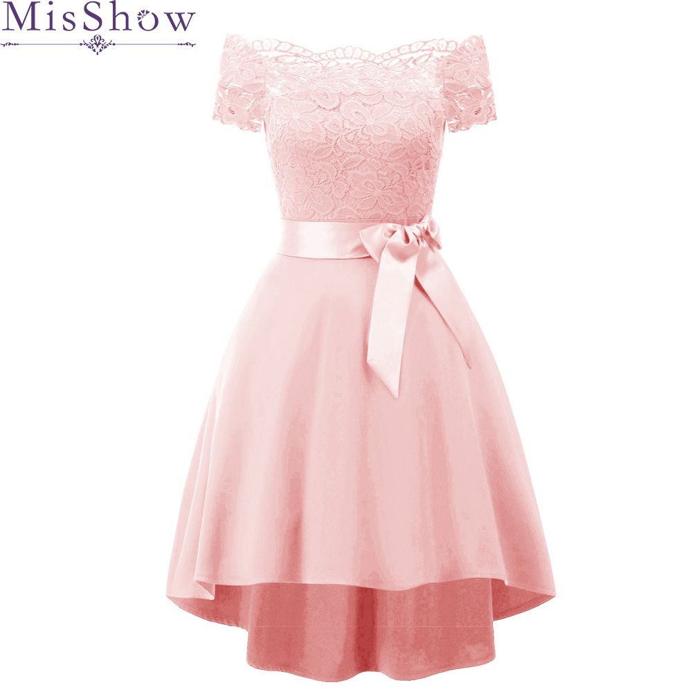 Compra Vestidos De Fiesta Cóctel Simple A Line Encaje Elegante Verano  Mujeres 2021 Vestidos Cortos Fuera Del Hombro Sexy Barato | Entrega Rápida  Y Calidad | Es.Dhgate