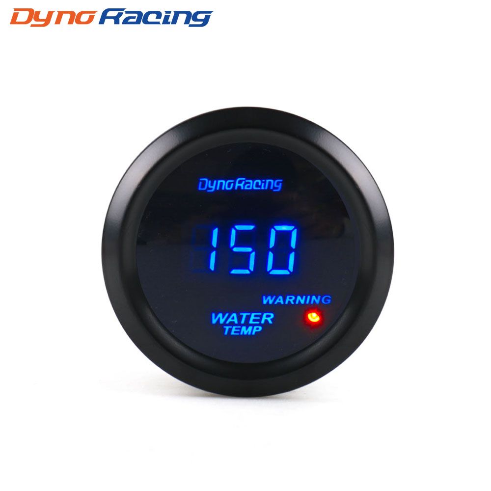 52mm Azul advertencia de motor paso a paso la temperatura del agua calibrador de temperatura con luz de advertencia
