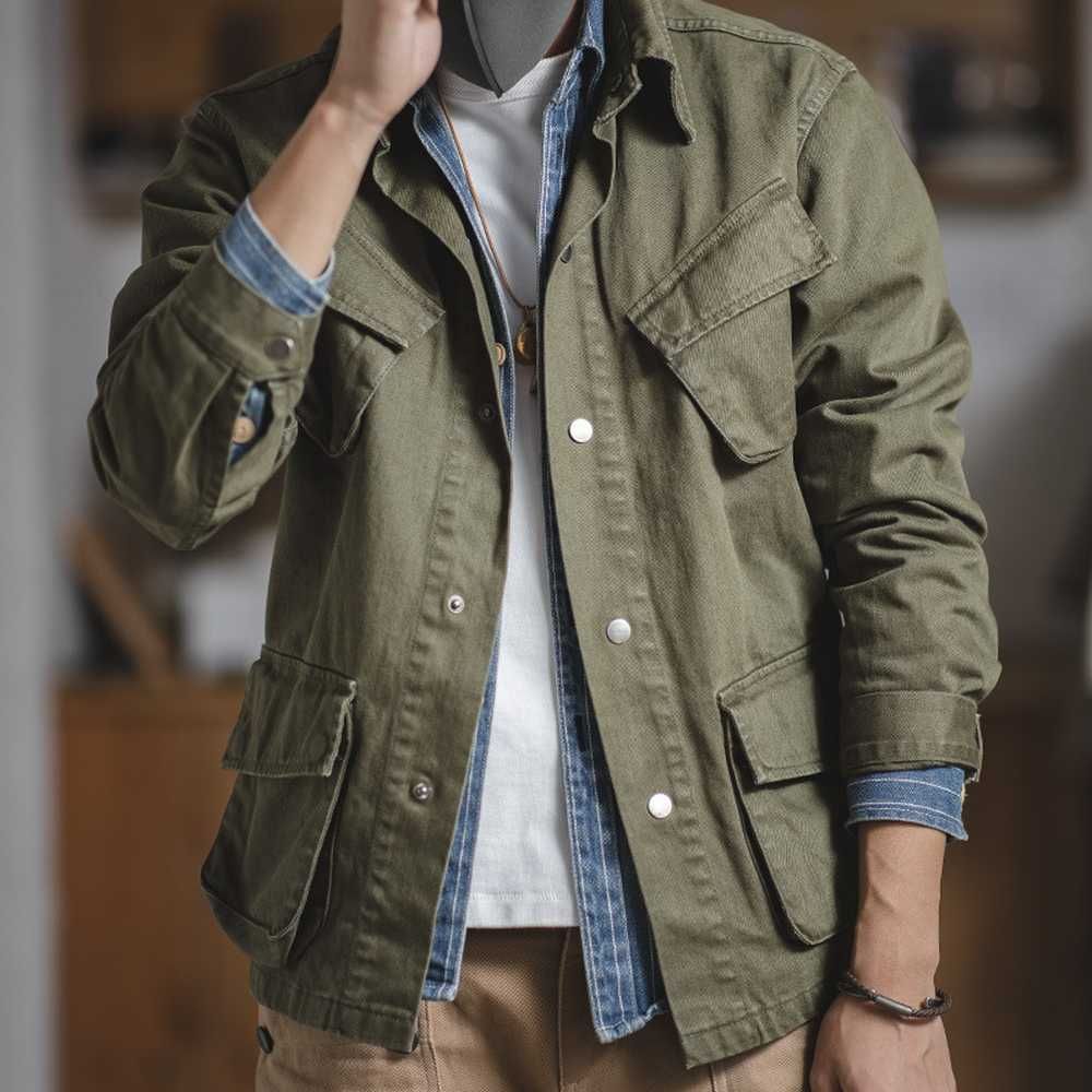 jaqueta de lona masculina