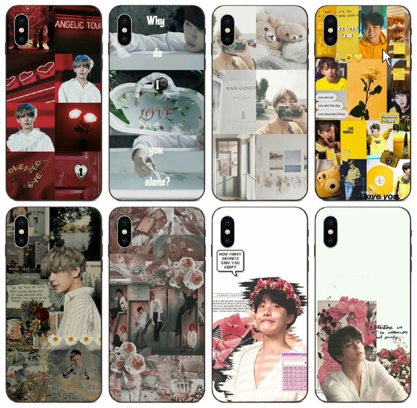 satin al tongtrade bts 2018 renkli cizim kilif iphone 12 8 7 6 plus 11 pro max x xs kilif samsung j8 mini onur 6a 6c pro lg nexus 5 silikon tl14 22