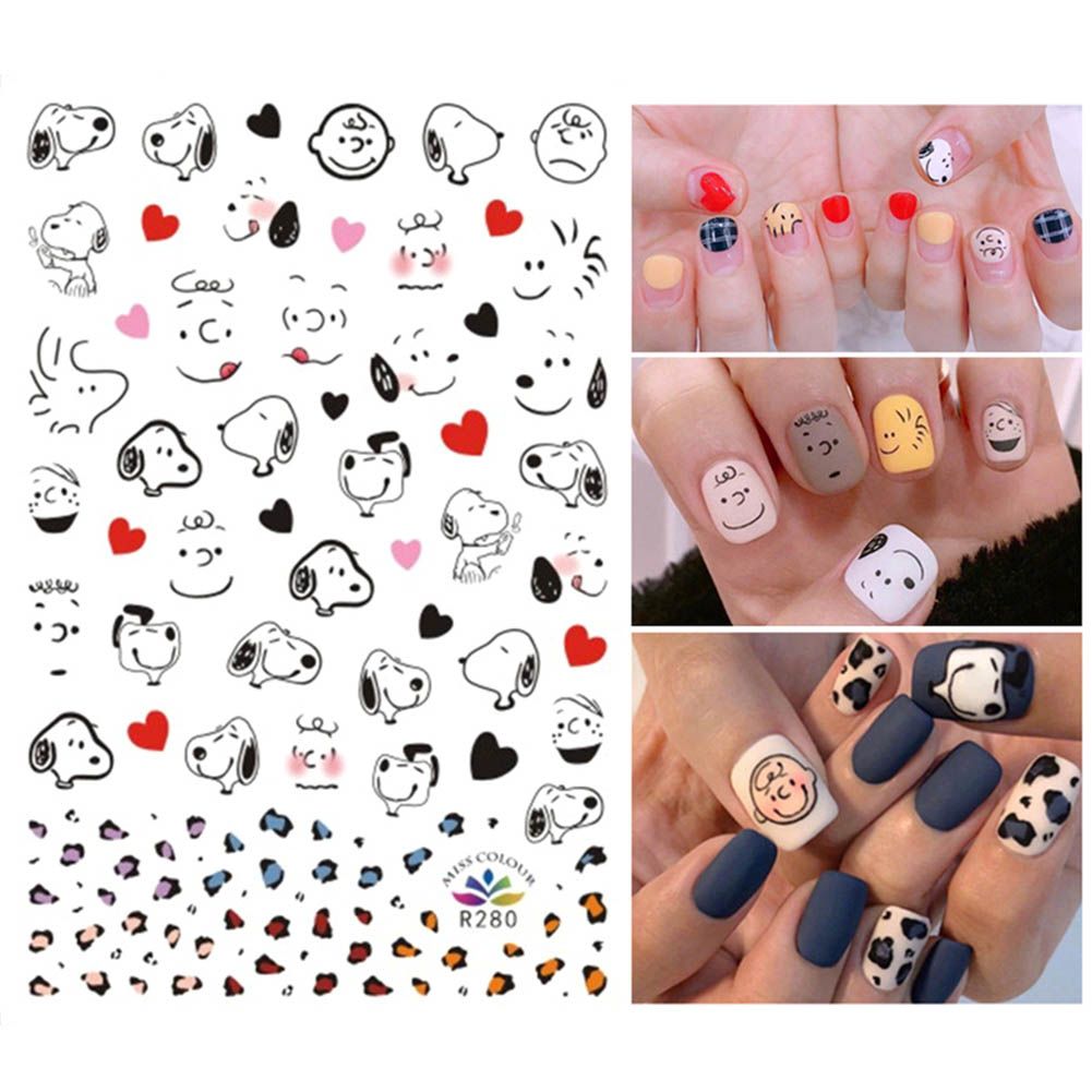 Fashion Manicure 3D Adhesive Decal Nail Stickers Net Red Cartoon