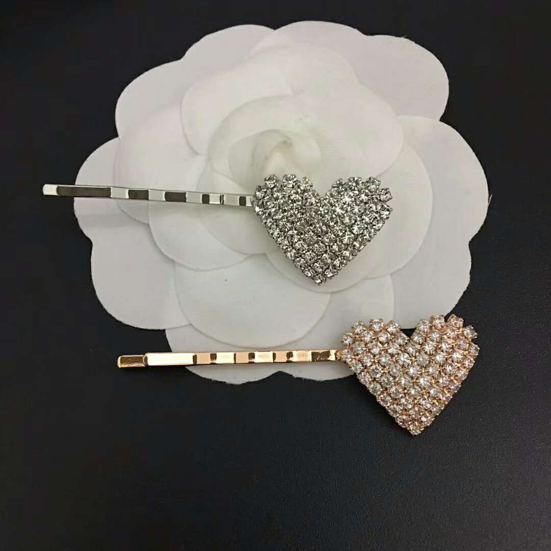 CRYSTAL DIAMANTE DOUBLE FLOWER HAIR CLIP BRIDAL //HIJAAB PIN d2