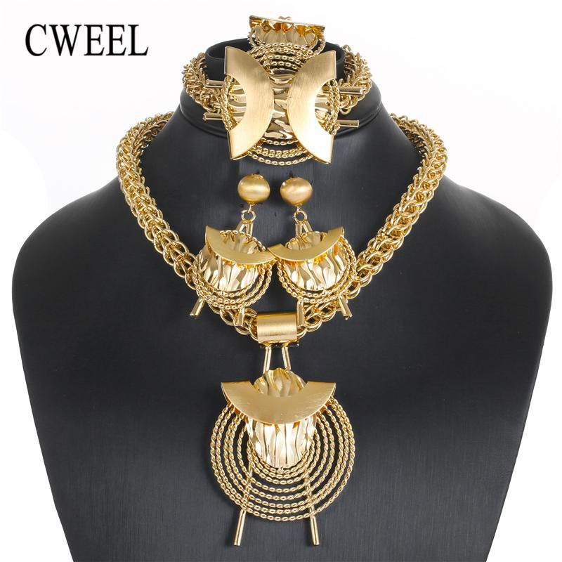 Cweel Fashion Jewelry Sets Women African Beads Jewelry Set Party
