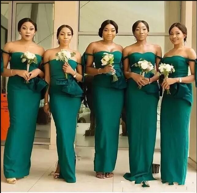 hunter green bridesmaid dress