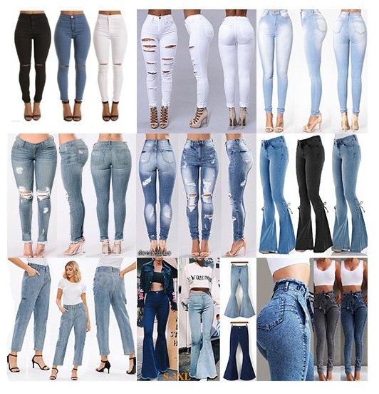 2018 Moda Mujer Sexy alto jeans ajustados mujeres del diseñador de los pantalones vaqueros