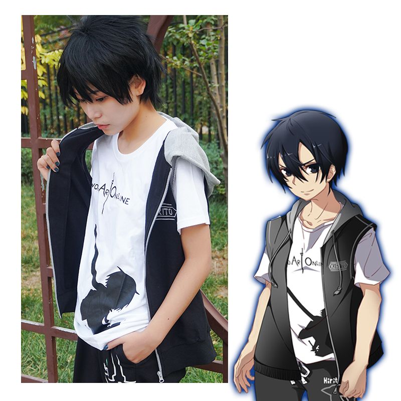 Men's Vests Milky Way Anime Sword Art Online Alicization Kirigaya Kazuto Cosplay Vest Eugeo Synthesis Tops Waistcoat With Hat Men's Vests Milky Way Anime Sword Art Online Alicization Kirigaya Kazuto Cosplay Vest Eugeo Synthesis Tops Waistcoat With Hat