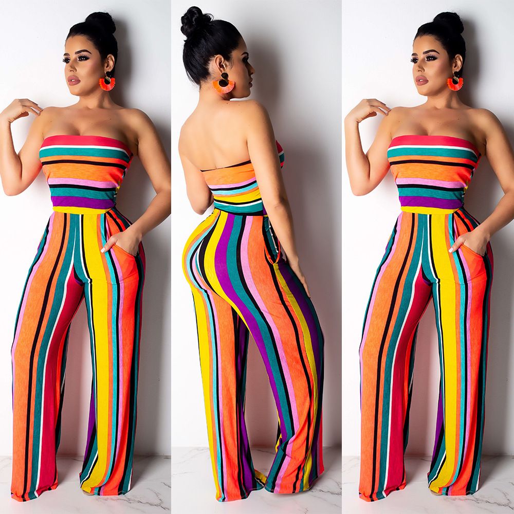 womens rainbow romper