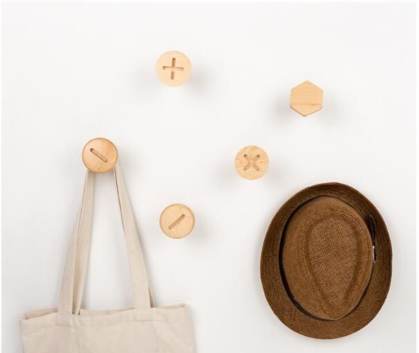 2019 Screw Cap Rack Ins Solid Wood Hooks Creative Wood Screw Hooks