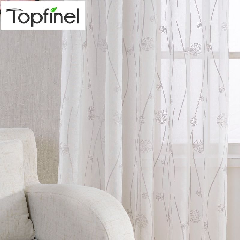 2021 New Embroidered White Sheer Curtains For Living Room Bedroom Abstract Pattern Window Tulle Kitchen Small From Qygw Home 21 99 Dhgate Com Embroidered White Sheer Curtains, Sheer Patterned Curtains Nz