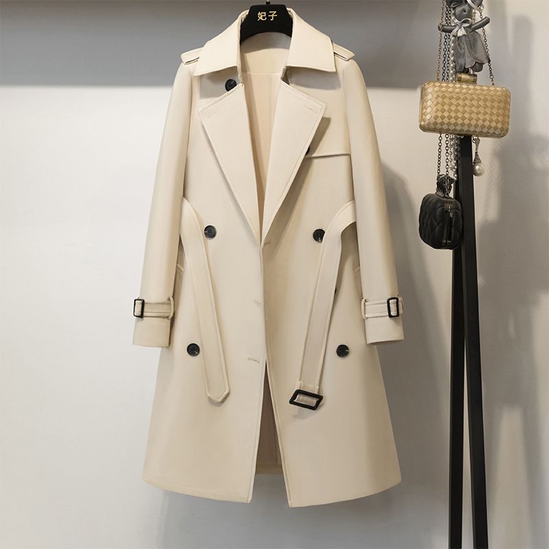 winter white trench coat