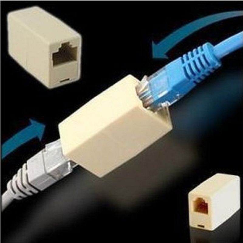 US 10 X CAT5 RJ45 Network Cable Extender Plug Coupler Joiner Connector Adapter