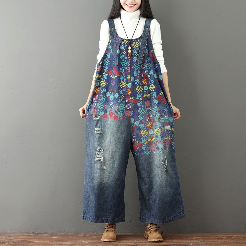womens wide leg denim overalls