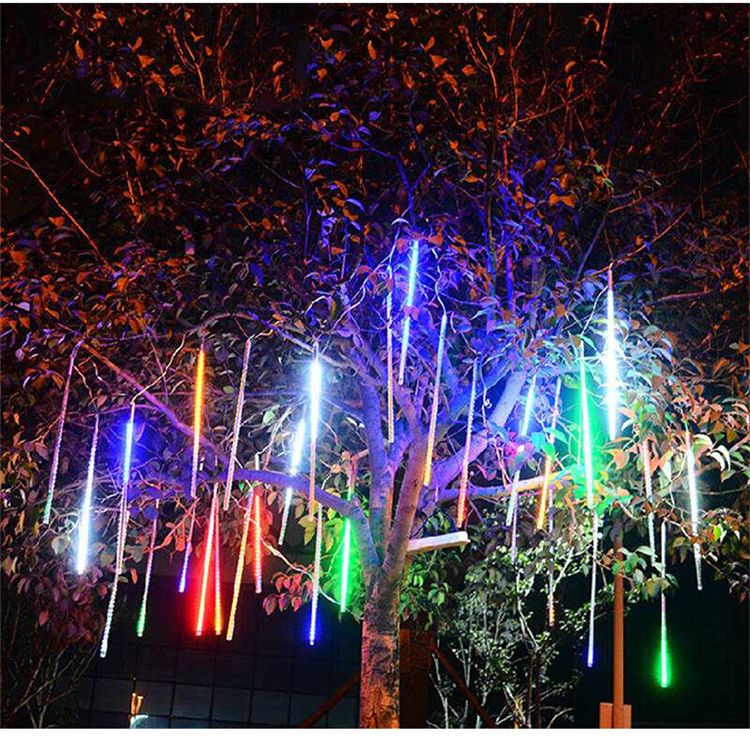 Lluvia de ducha de meteore a prueba de agua 8 Tubo 50 cm LED Luces de cadena Lámpara decorativa Lluvia de ducha de meteore a prueba de agua 8 Tubo 50 cm LED Luces de cadena Lámpara decorativa