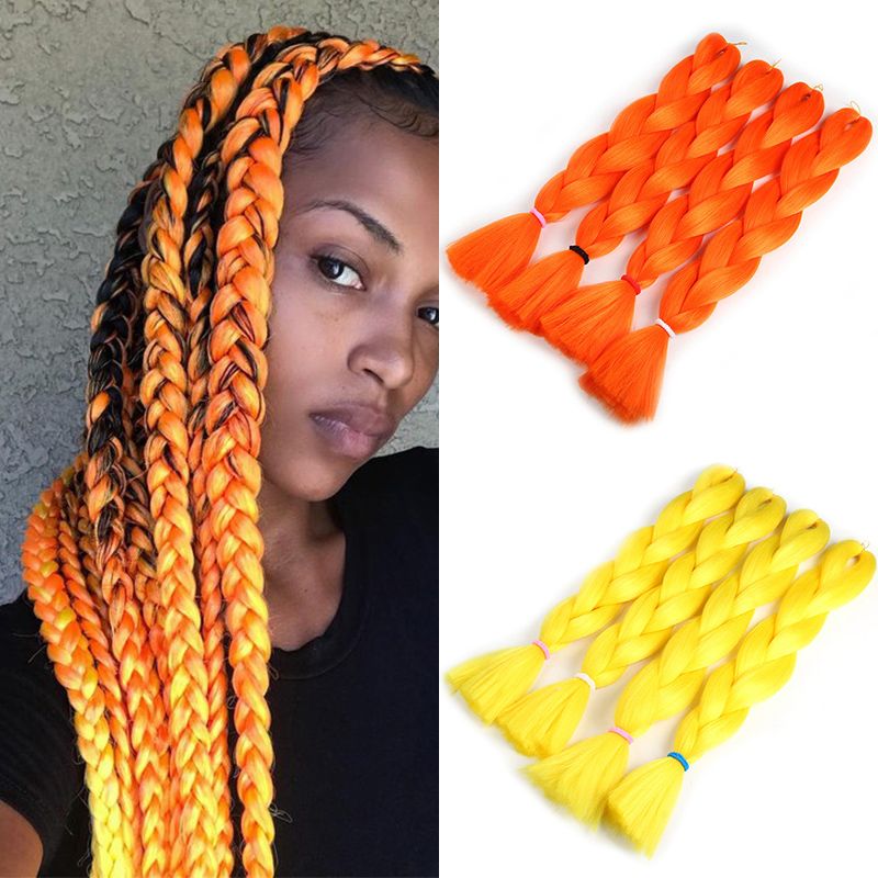 Blonde Ombre Kanekalon Jumbo Synthetic Braiding Hair Crochet Best