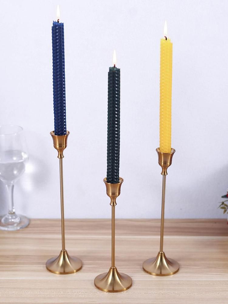 silver wedding candle holders