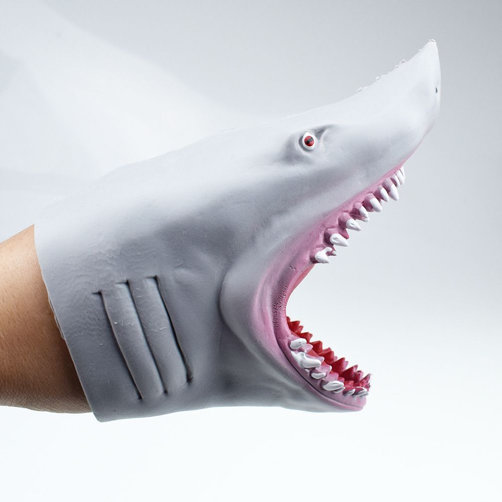 plastic shark puppet