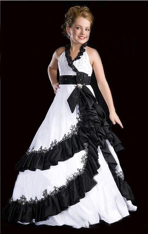 white flower girl dress plus size